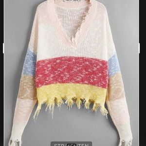 Women’s size 2x brand new distressed sweater